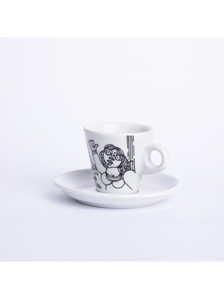 Coffee Cup with Saucer Agrigento TZZ40AG de simone pottery