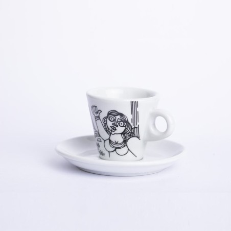 Coffee Cup with Saucer Agrigento TZZ40AG de simone pottery