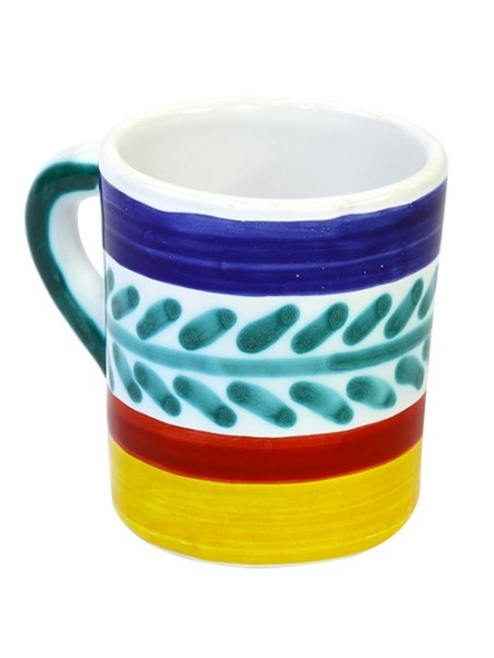 Tazza Mug Ceramiche De Simone decorata a mano Selinunte