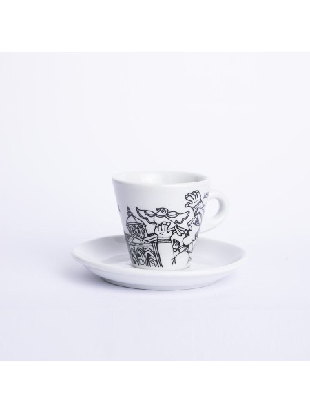 Coffee Cup with Saucer Palermo TZZ40PA de simone pottery