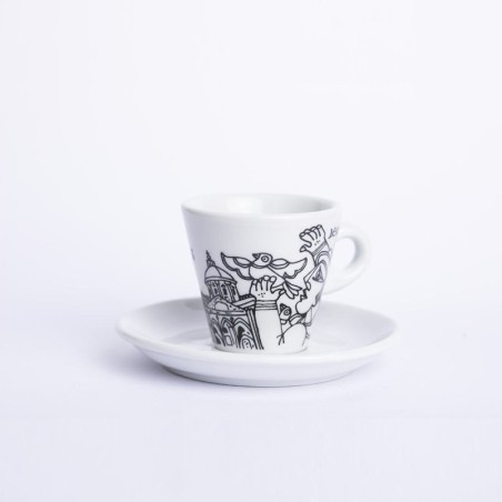 Coffee Cup with Saucer Palermo TZZ40PA de simone pottery