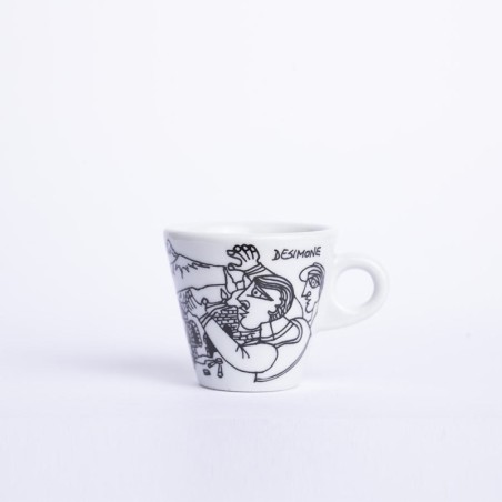 Set Tazzina + Piattino Taormina dipinto a mano