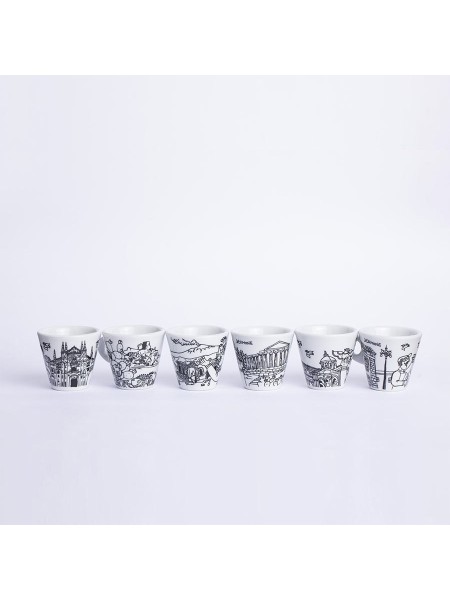 Coffee Cups with Saucer Set de simone pottery