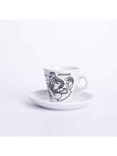 Coffee Cup with Saucer Taormina TZZ40TA de simone pottery