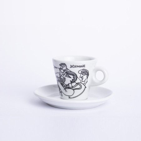 Coffee Cup with Saucer Taormina TZZ40TA de simone pottery