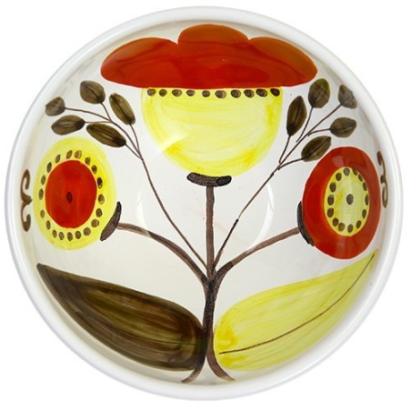 Sicilian round ceramic Appetizers Plate de simone pottery Eolie BUFEO