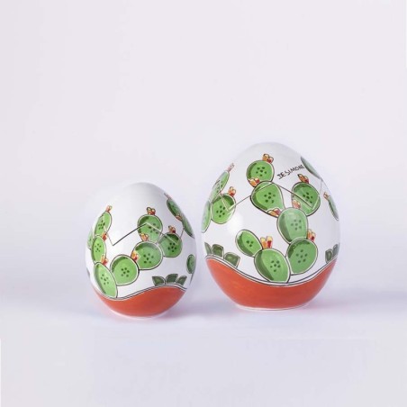 Uovo pasqua artigianale Scatola Fichi d'India ceramiche de simone