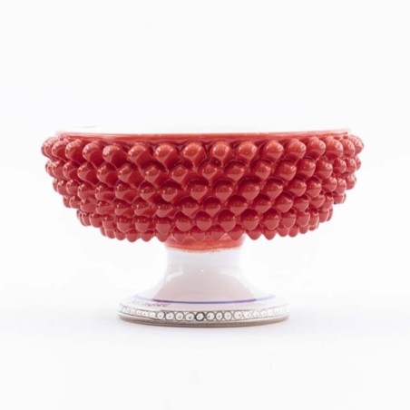 Sicilian ceramic pine cone stand ALZPGN de simone pottery