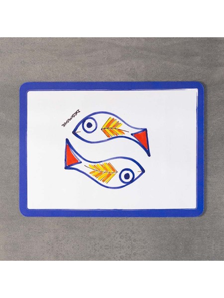 sicilian placemat fish de simone pottery mangiallegro Scirocco