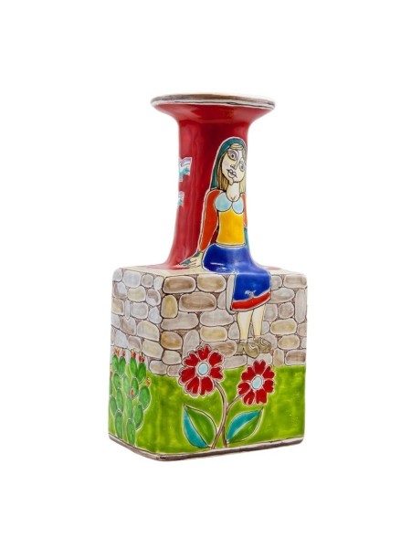 Bottiglia ceramica siciliana Decorativa de simone DS BT509DS-1