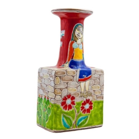 Bottiglia ceramica siciliana Decorativa de simone DS BT509DS-1