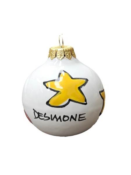 Christmas Bauble Stars Folk Ceramiche De Simone Pottery