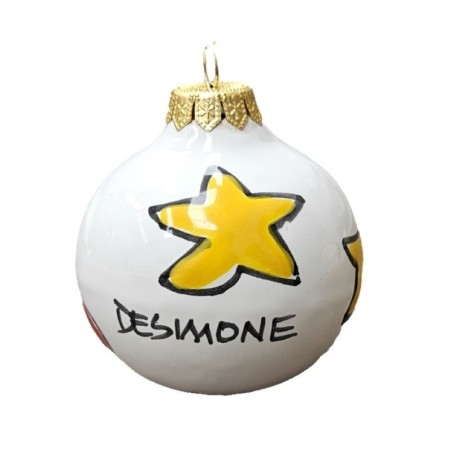 Palla di Natale Stelle Folk Ceramiche De Simone