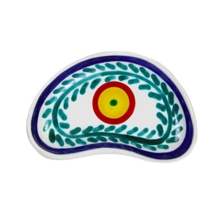Handmade sicilian Half Moon Tray Selinunte de simone pottery