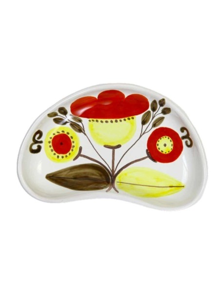 Sicilian handmade Half Moon Tray Eolie MZL20EO de simone pottery