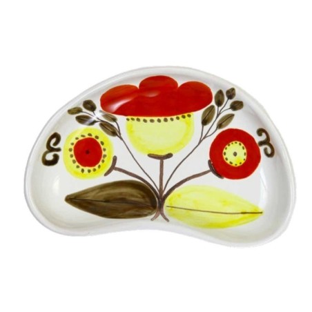 Sicilian handmade Half Moon Tray Eolie MZL20EO de simone pottery