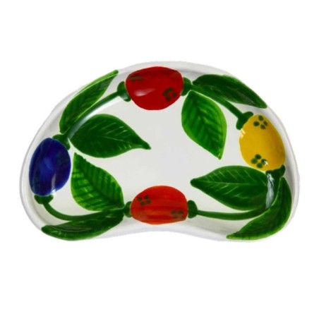 Sicilian handmade Half Moon Tray Elba MZL20EL de simone pottery