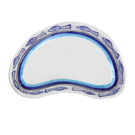 Sicilian handmade Half Moon Tray Corfù MZL20CO de simone pottery