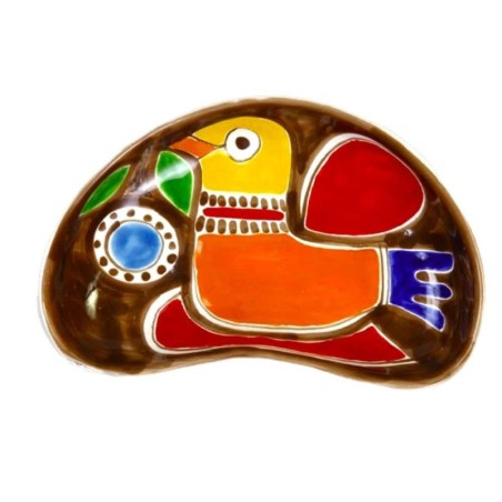 Sicilian handmade Half Moon Tray Stromboli MZL20ST de simone pottery