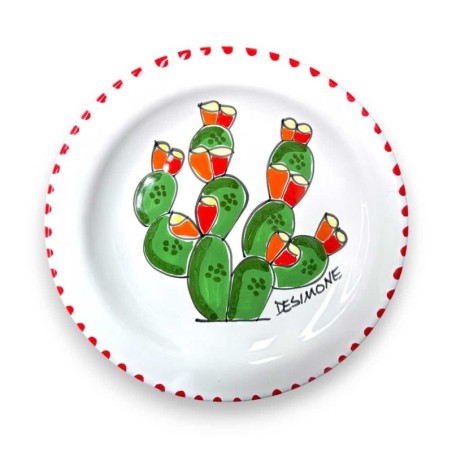 Piatto Tondo ceramiche de simone Fichi d'India PTFC Folk