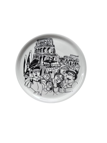 Rounded Plate Rome De Simone Pottery