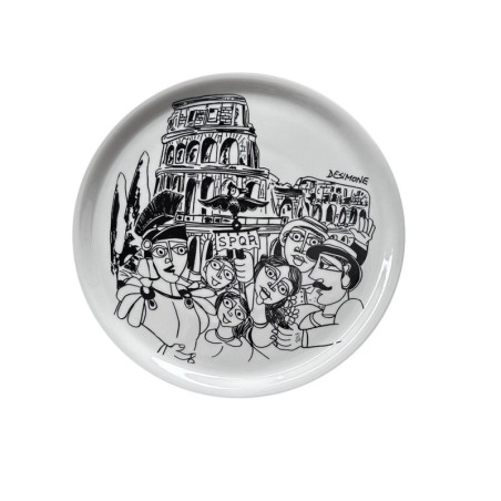 Rounded Plate Rome De Simone Pottery