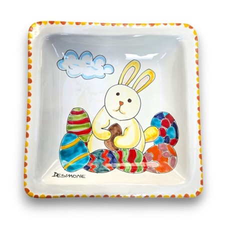 Piatto Quadrato 24x24 Pasqua Coniglio - Edizione Limitata