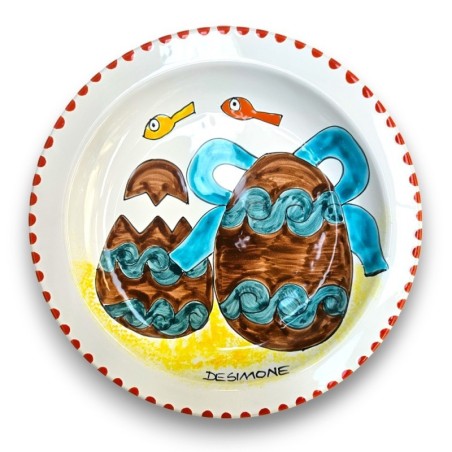 Round Flat Plate 25 cm Easter Eggs & Fish - Limited Edition
