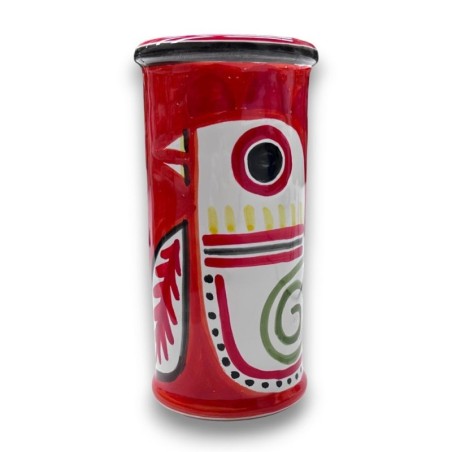 handmade sicilian ceramic Glass Holder Marettimo de simone pottery