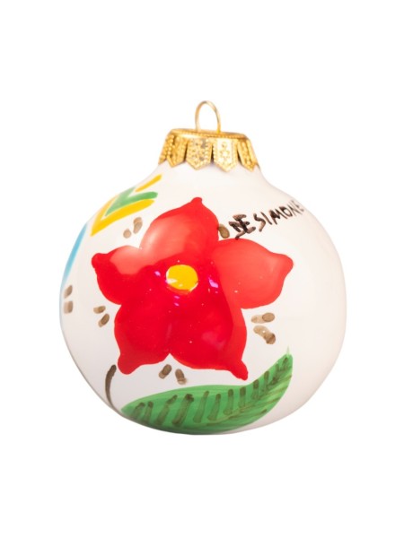Handmade Christmas Bauble Lampione Ceramiche De Simone Pottery