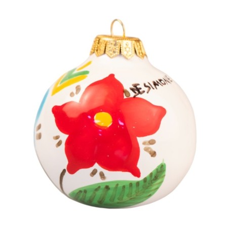 Palla di Natale artigianale Lampione Ceramiche De Simone