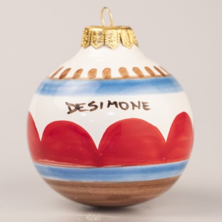 Handmade Christmas Bauble Lampedusa Ceramiche De Simone Pottery