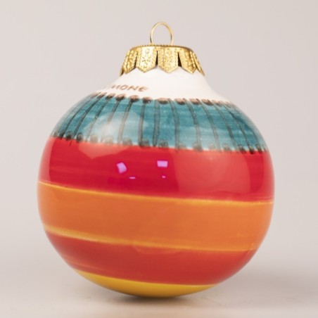 Handmade Christmas Bauble Pantelleria Ceramiche De Simone Pottery