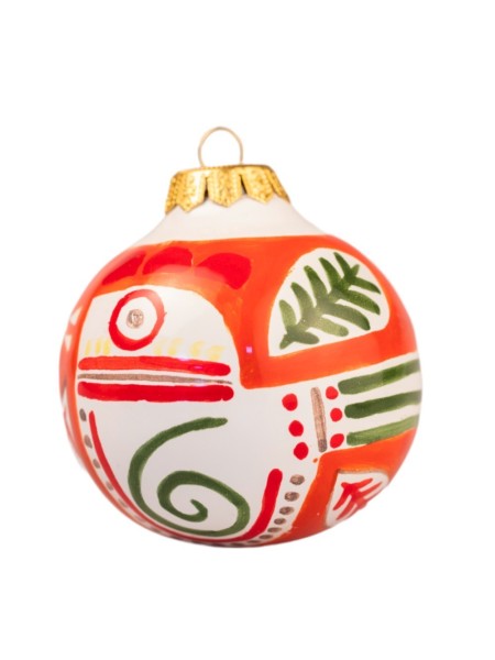 Handmade ceramic Christmas Bauble Marettimo de simone pottery