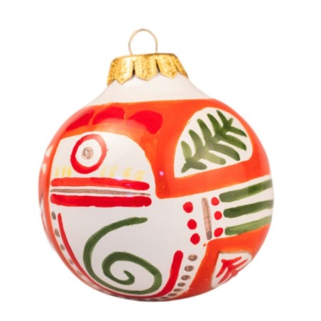 Handmade ceramic Christmas Bauble Marettimo de simone pottery