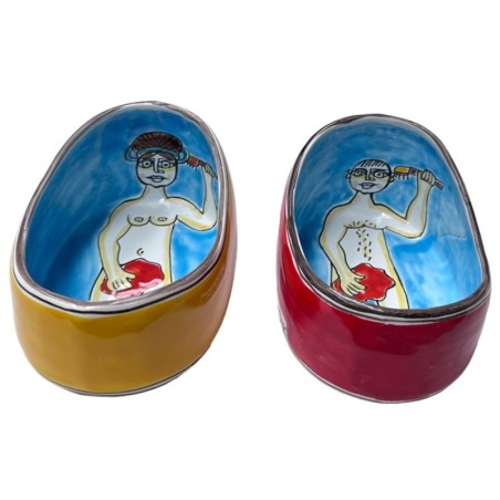 Porta sapone ceramiche de simone lui e lei