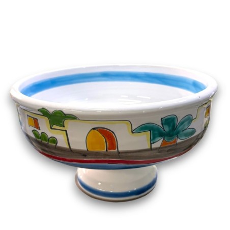 Alzata porta frutta Dammusi mangiallegro ceramiche de simone