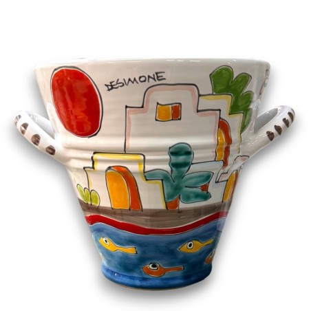 Secchiello Porta-ghiaccio Dammusi Mangiallegro ceramiche de simone