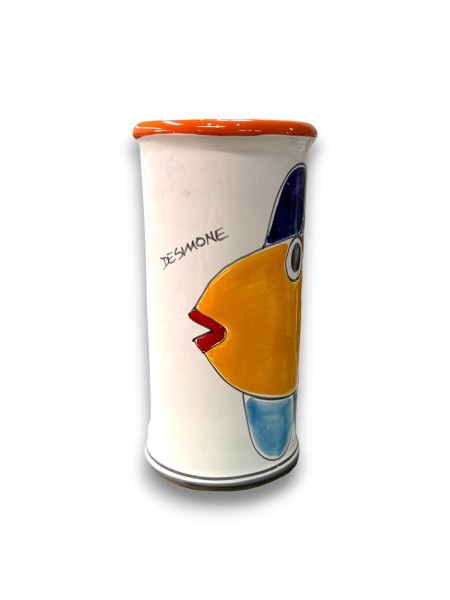 Handmade sicilian Glass Holder Fish Folk ceramiche de simone