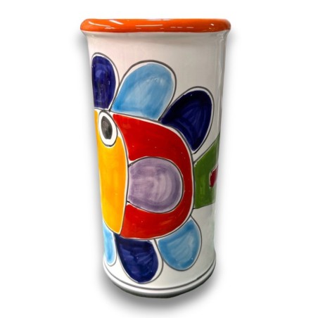 Portabicchieri artigianale ceramiche de simone Pesce Folk