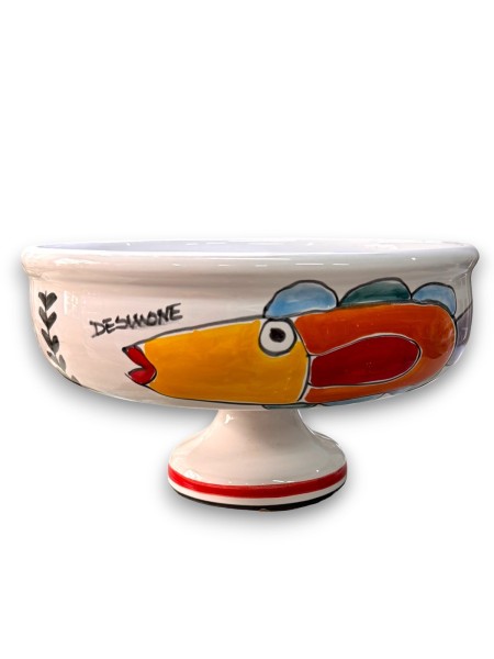 Alzata Centrotavola portafrutta pesce Folk ALZ262FK2