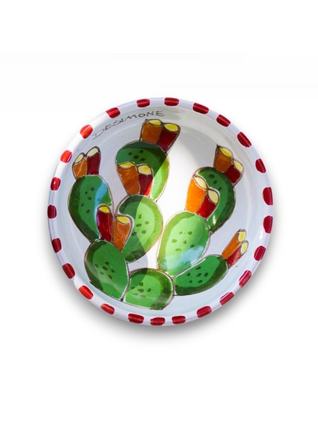 Handmade sicilian ceramic bowl Pricky Pears de simone pottery