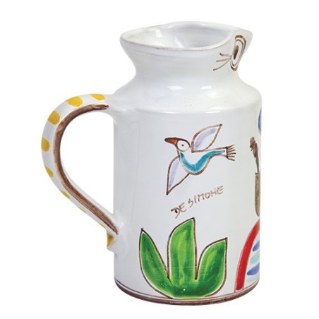 Sicilian handmade pitcher Folk BR102FK de simone pottery