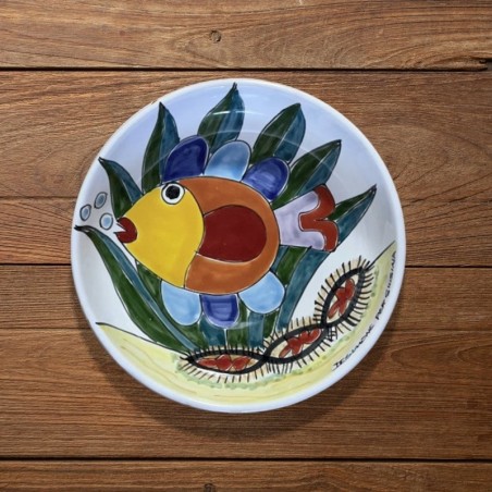 Sicilian handmade soup plate Plate De Simone per Giusina Under the Sea