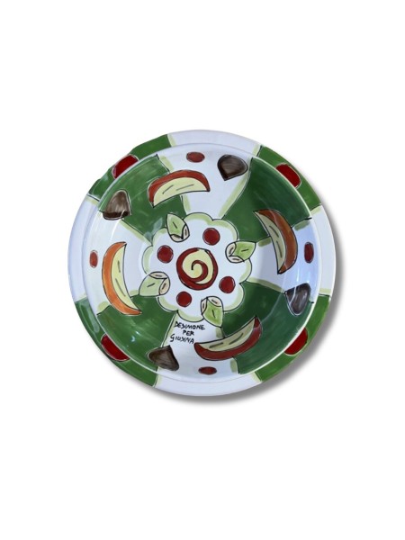 Sicilian handmade plate Plate De Simone Giusina Cassata to Love
