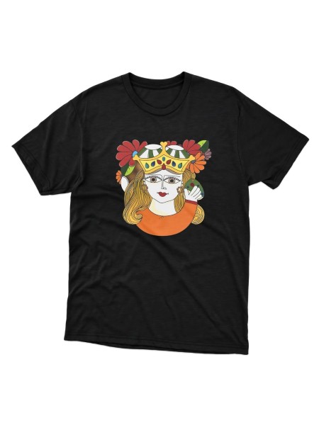 Unisex T-shirt De Simone Pottery per Giusina Yellow Queen