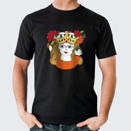 Unisex T-shirt Ceramiche De Simone per Giusina Yellow Queen