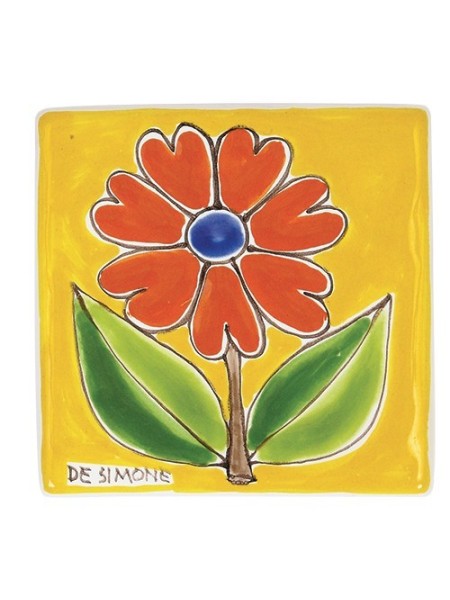 Ceramic Wall Tiles Folk Flower TZT685FCFK-15 De Simone Pottery