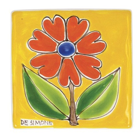 Tozzetto fiore ceramiche de simone Folk TZT685FCFK-15