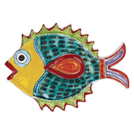 Pesce in Bassorilievo ceramiche de simone PER320/S-2